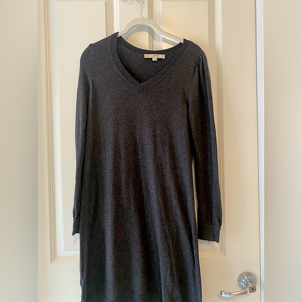 Loft Petite Small long-sleeve sweater dress